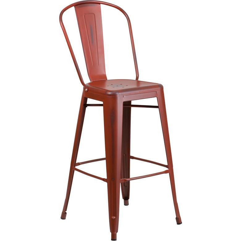 Fiora Bar Stool Distressed