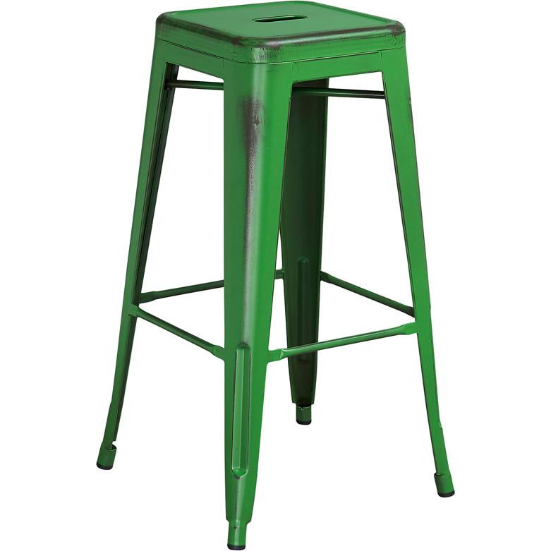 Fiora Backless Bar Stool Distressed