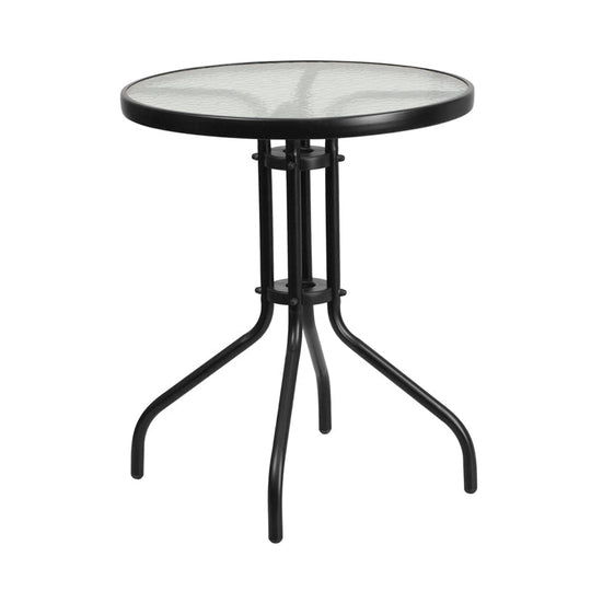 Tempered Glass Metal Table