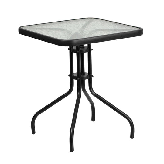 Tempered Glass Metal Table