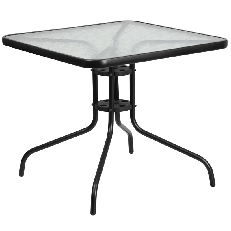 Tempered Glass Metal Table