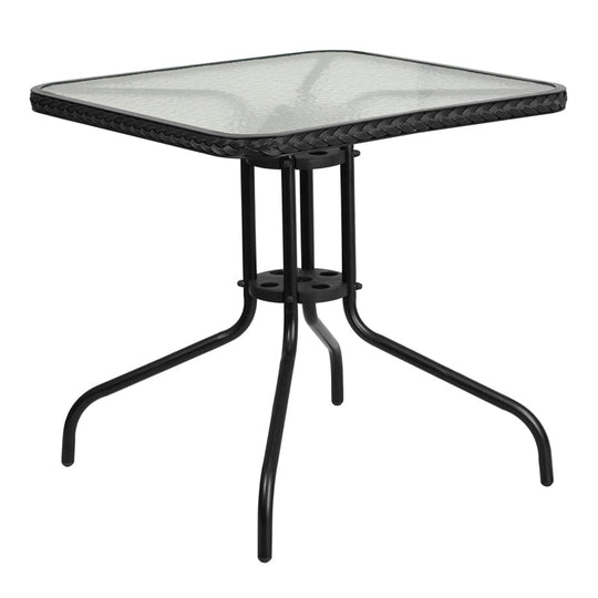 Tempered Glass Metal Table