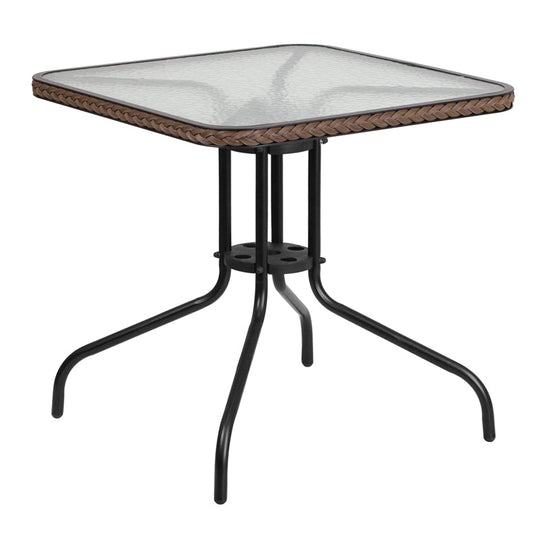 Tempered Glass Metal Table