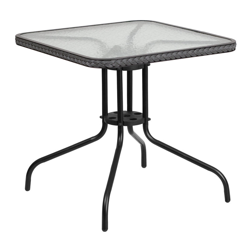 Tempered Glass Metal Table