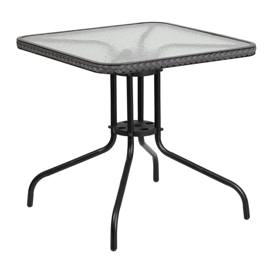 Tempered Glass Metal Table